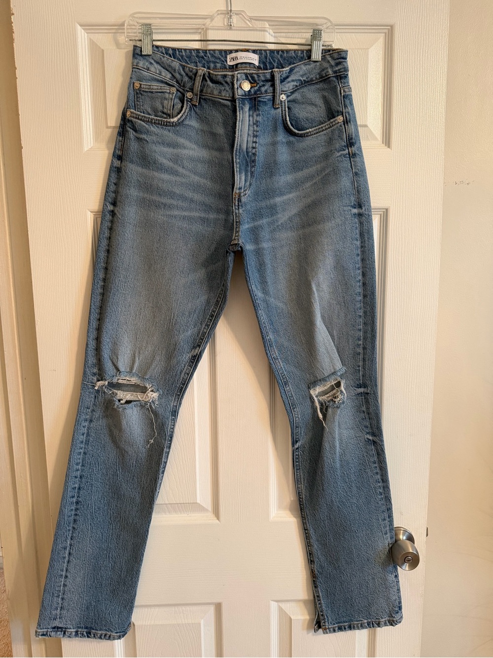 High-Rise Light Blue Women’s Ripped Jeans